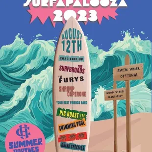 Poster for SurfaPalooza!