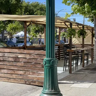 Come on out and pick up food from our neighboring eateries Spinning Bones or Yojimbo and enjoy a cold beverage in our parklet.