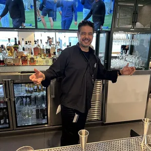 Jesus S from the Oak House Clubhouse makes the best Mimosas and with a great smile.