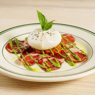 a plate of food on a table