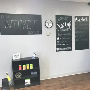 a blackboard wall with chalk writing