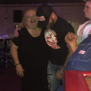 a group of people in a club