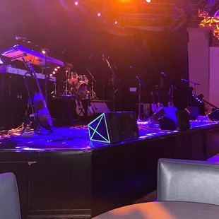 a stage set up for a concert