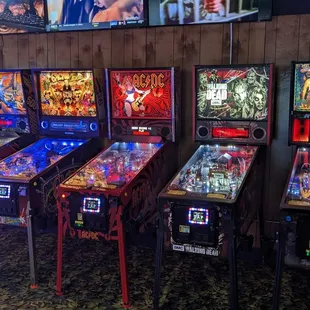 The pinball machines