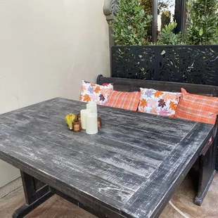 Love the patio seating!