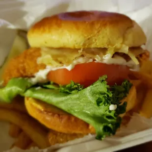 The crispy chicken sandwich