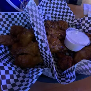Mango habanero and Teriyaki wings
