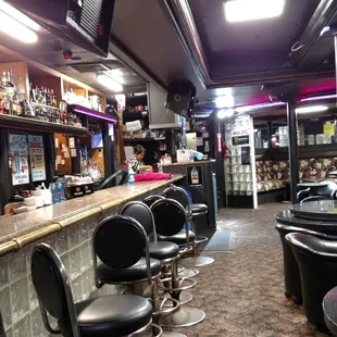 Bar against the back of the club.