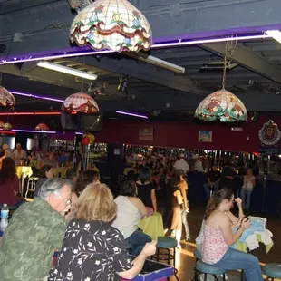 The crowd learning how to line dance before a KRTY FREE concert