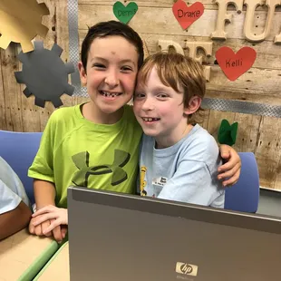 Best buds working on their video games