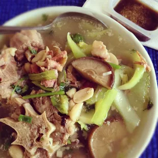 Soomi's delicious homemade oxtail soup, served only on Wednesdays