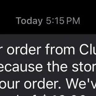 a text message from a customer