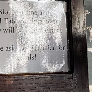 a sign on the door