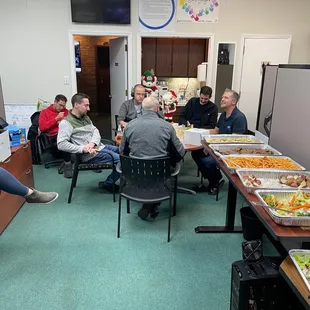 Christmas party at OMA Comp served by Club Venetian outstanding food.