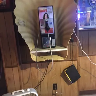 Working phone booth.
