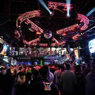 a crowd of people at a nightclub