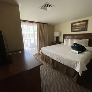 Master bedroom with an adjacent balcony