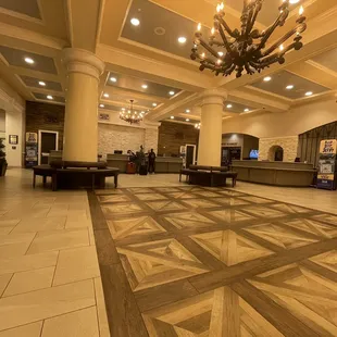 lobby at night