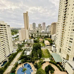 View from our room on the 18th Floor.