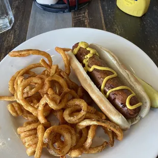 Hot dog and fries