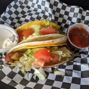 Taco Tuesday: Double Decker Beef Tacos for $2.50 each.