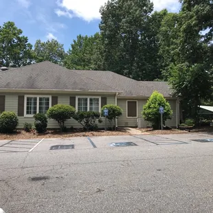 the front of the building