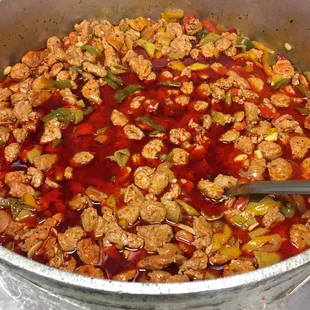 Making the Hot sausage