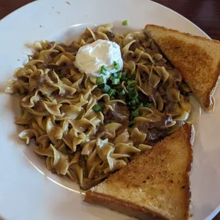 Beef and noodles