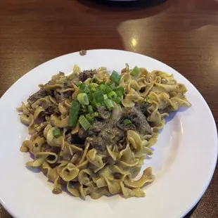 Mondays special- beef tip and noodles
