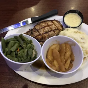 2 Dutch Apple Pork Chops w/2 sides