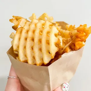 Waffle fries