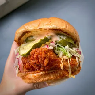 Nashville hot chicken sandwich