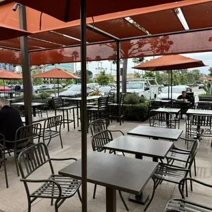 Shared patio seating