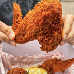 Nashville Hot Wings Medium Spice level Perfection!!