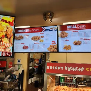 menus and prices of chicken