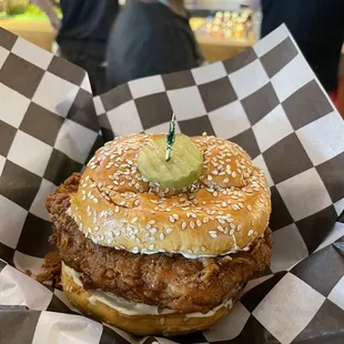 a chicken sandwich
