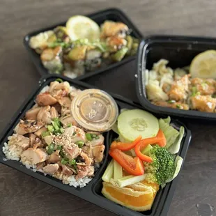 Chicken and beff teriyaki