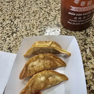 Food is delicious and service is great!! I got this complimentary gyoza while waiting