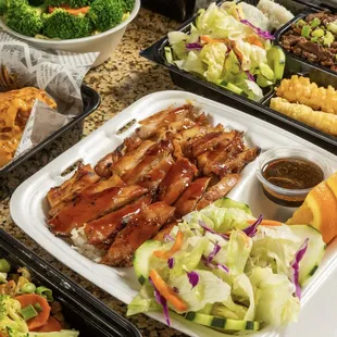 a variety of food items