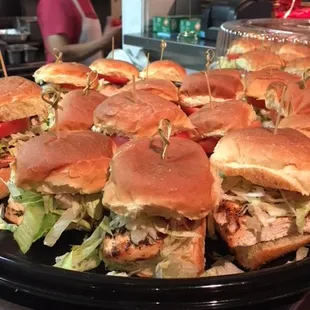 Full Party Tray mini blackened sandwiches....GREAT IDEA!