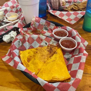 BBQ bacon chicken quesadilla