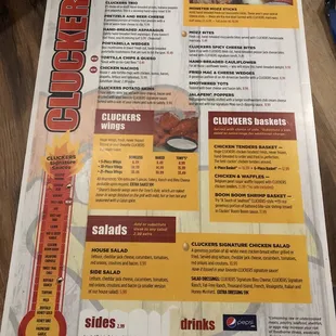 Menu front page