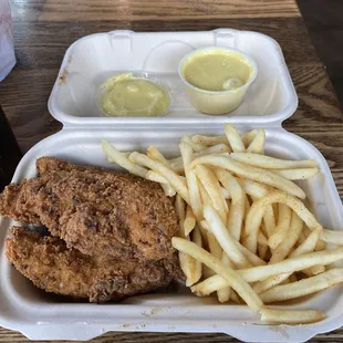 Chicken Tenders and fries- happiness!