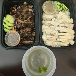 We ordered the Crying Tiger and the Hainan chicken rice.