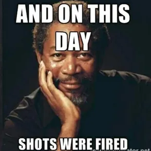 a man with his hand on his chin and on this day shots were fired