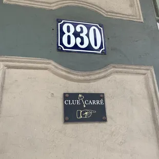 Small sign pointing you to the location