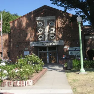 the front of the building