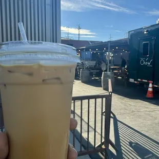 Honey lavender iced latte. So good!