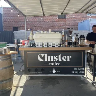 Their bar is set up right next to the front entrance of sac yard.