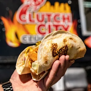 We offer more than just chicken sandwiches! Try our flour power tacos (vegetarian) or our Shrimp Daddy tacos on your next trip to Clutch!